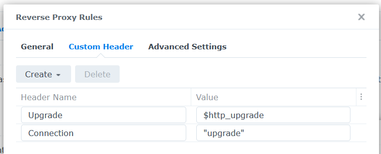 Configuration des en-têtes personnalisées